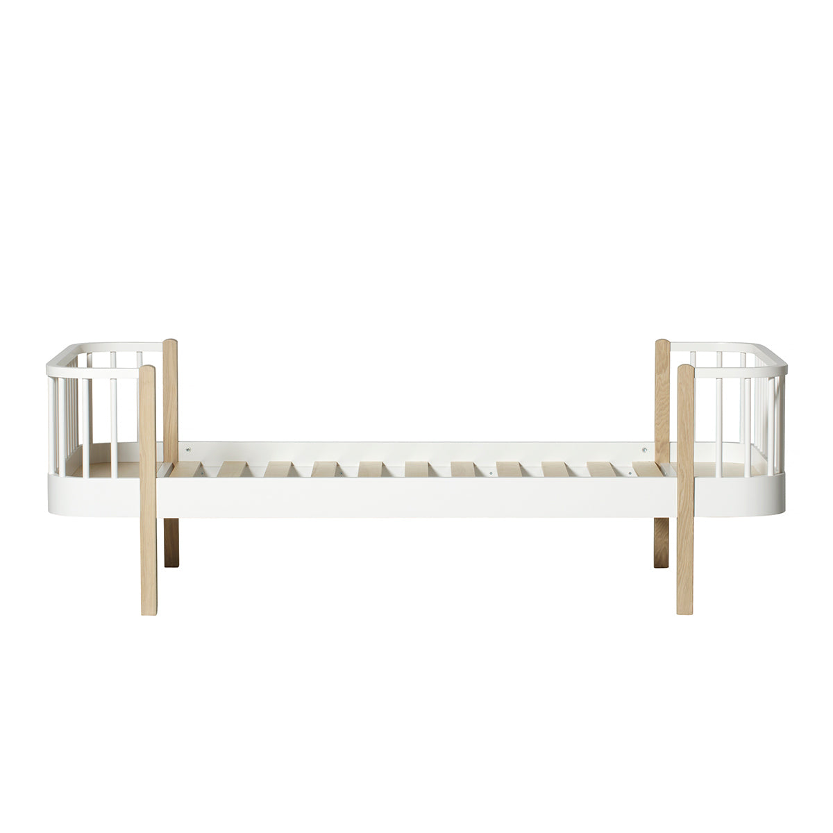 Oliver Furniture Wood Original lit simple, 90 x 200 cm, blanc/chêne
