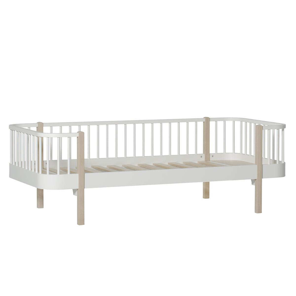 Oliver Furniture Wood Original Bettsofa, 90 x 200cm, weiss/Eiche