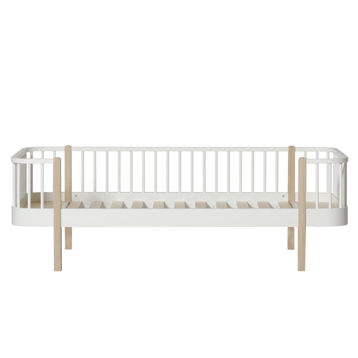 Oliver Furniture Wood Original canapé-lit, 90 x 200 cm, blanc/chêne
