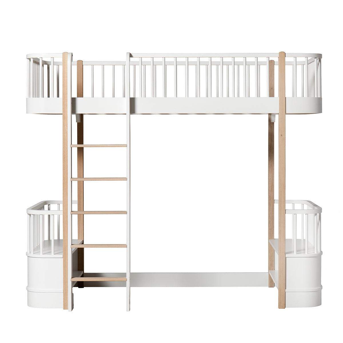 Oliver Furniture Wood Original Lit mezzanine, 90 x 200 cm, blanc/chêne