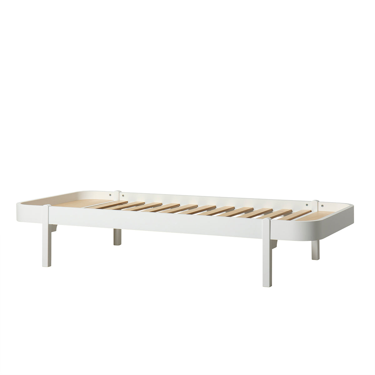Oliver Furniture Wood Lounger, 90 x 200cm, white