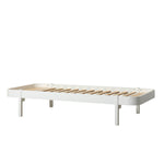 Oliver Furniture Wood Lounger, 90 x 200cm, weiss