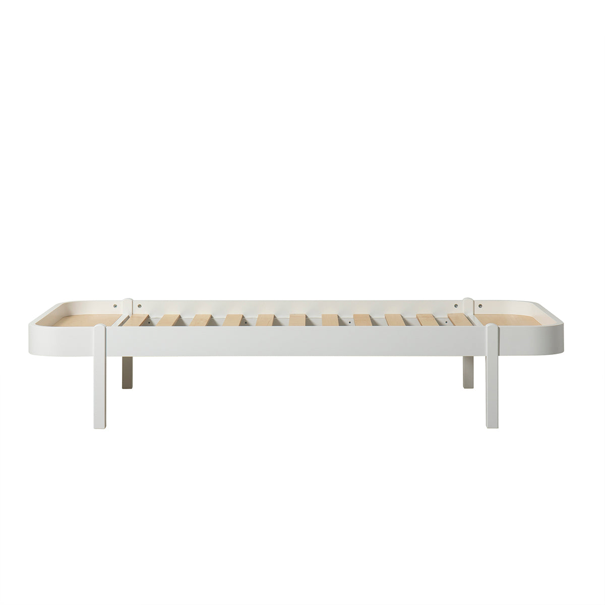 Oliver Furniture Wood Lounger, 90 x 200cm, weiss