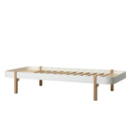 Oliver Furniture Wood Lounger 90 x 200cm, weiss/Eiche