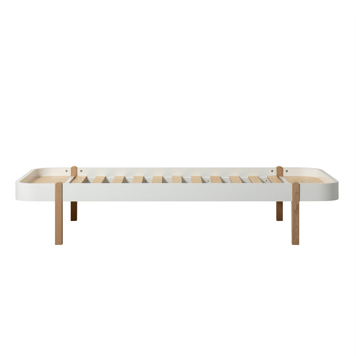 Oliver Furniture Wood Lounger 90 x 200cm, white/oak