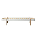 Oliver Furniture Wood Lounger 90 x 200cm, white/oak