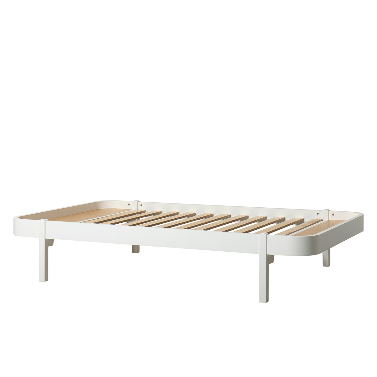 Oliver Furniture Wood Lounger, 120 x 200 cm, white