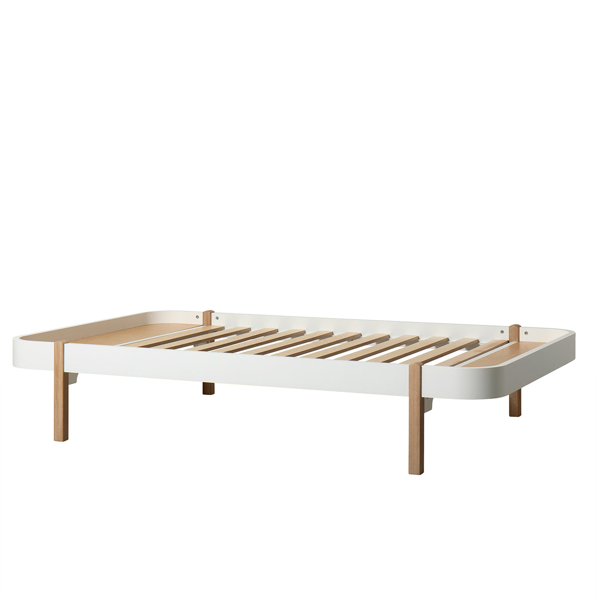 Oliver Furniture Wood Lounger, 120 x 200 cm, weiss/Eiche