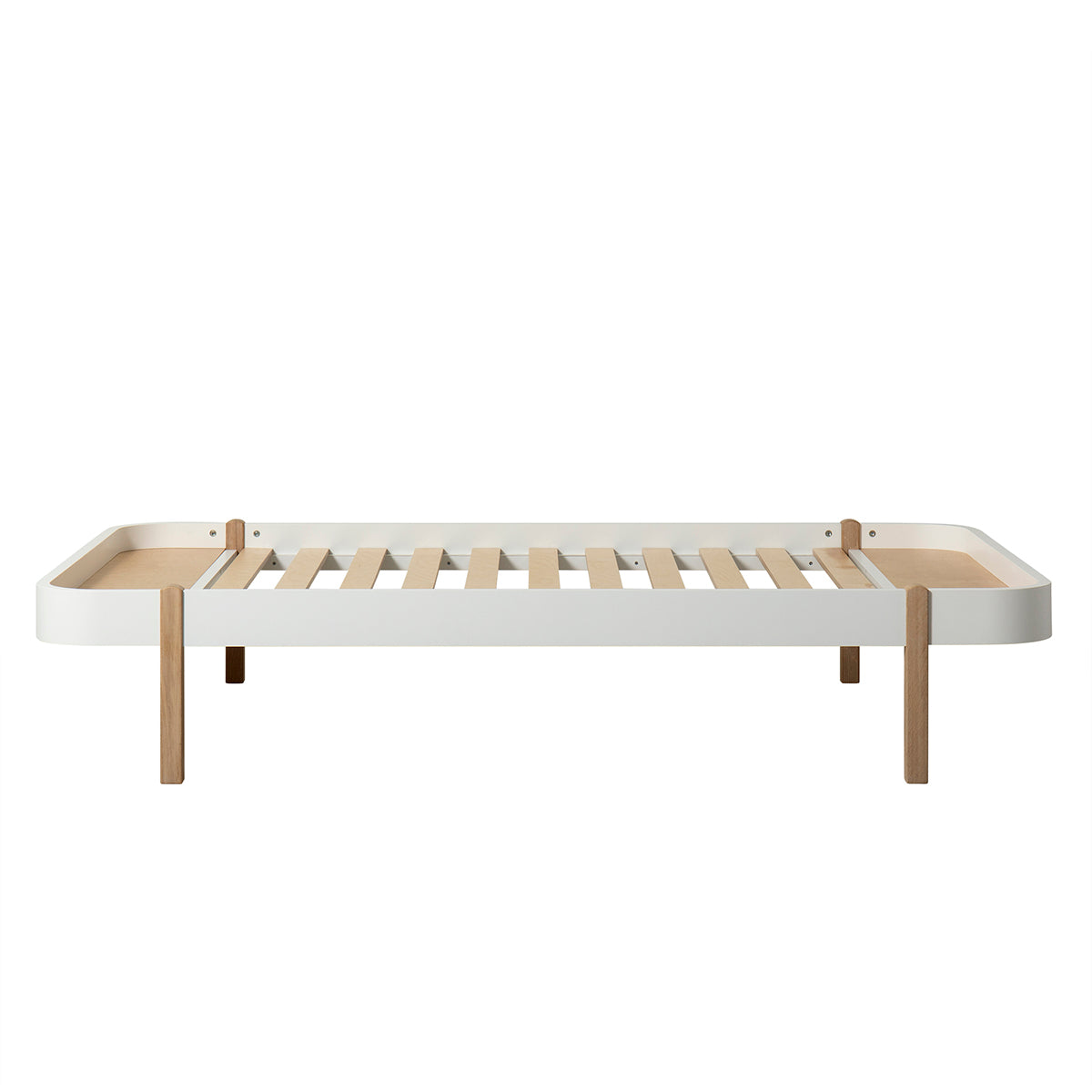 Oliver Furniture Wood Lounger, 120 x 200 cm, weiss/Eiche