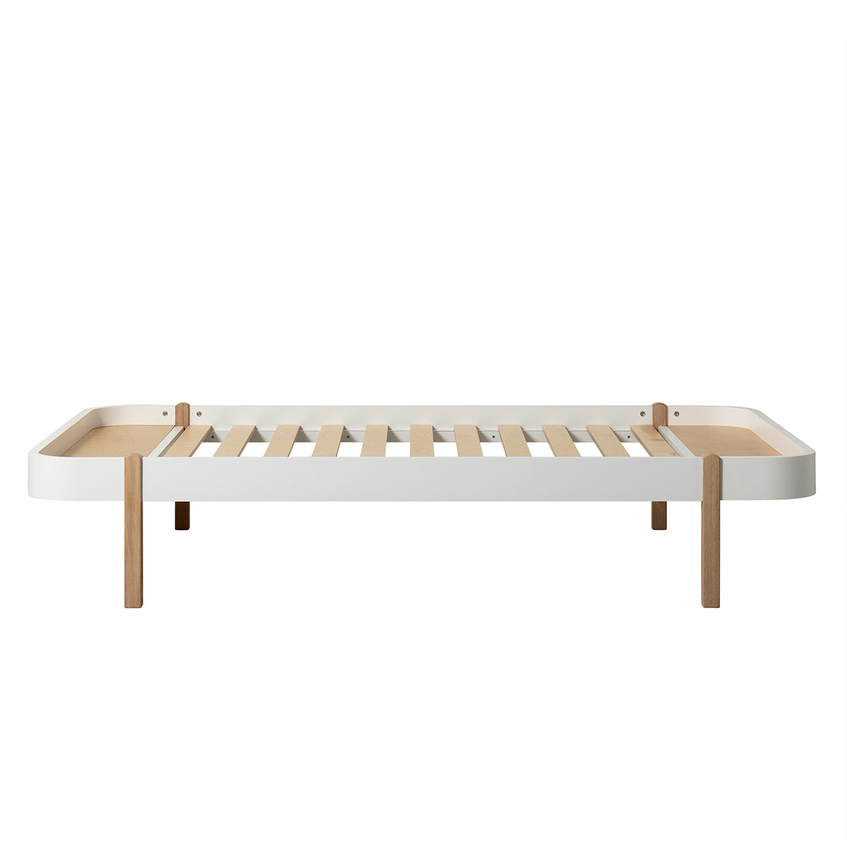 Oliver Furniture Wood Lounger, 120 x 200 cm, white/oak