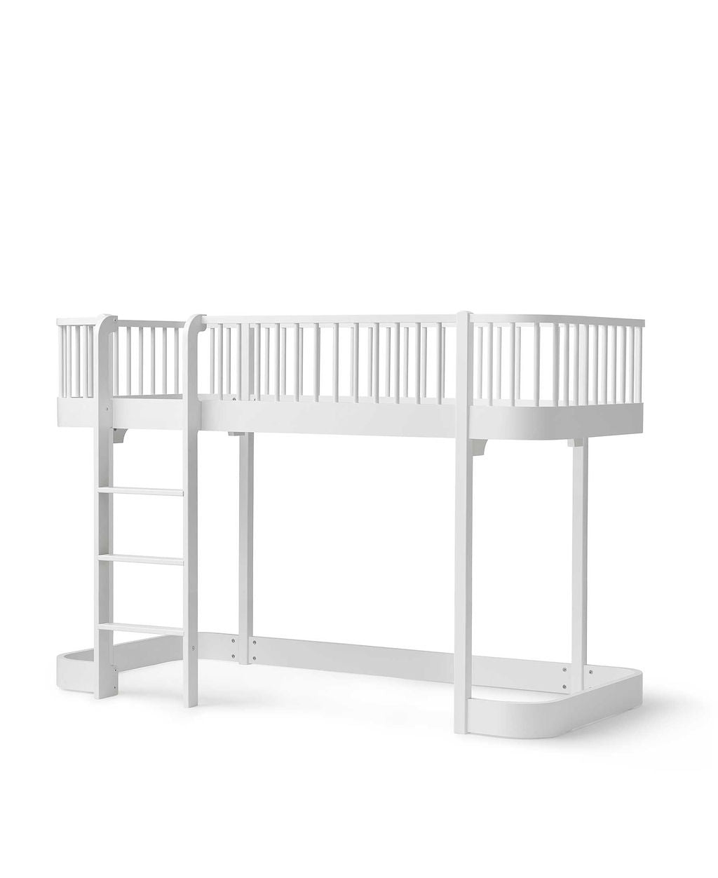 Oliver Furniture Wood Original mid-height loft bed, 90x200 cm, white