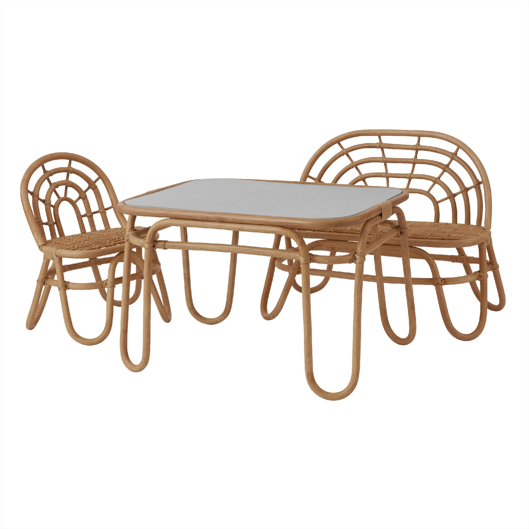 Banc en rotin OyOy pour enfant Mini Rainbow