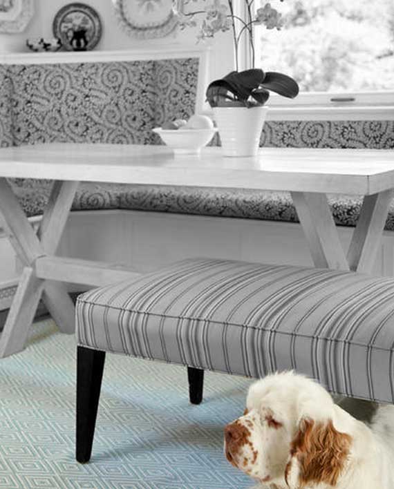 Dash & Albert Indoor/Outdoor Teppich Diamond Light Blue/Ivory