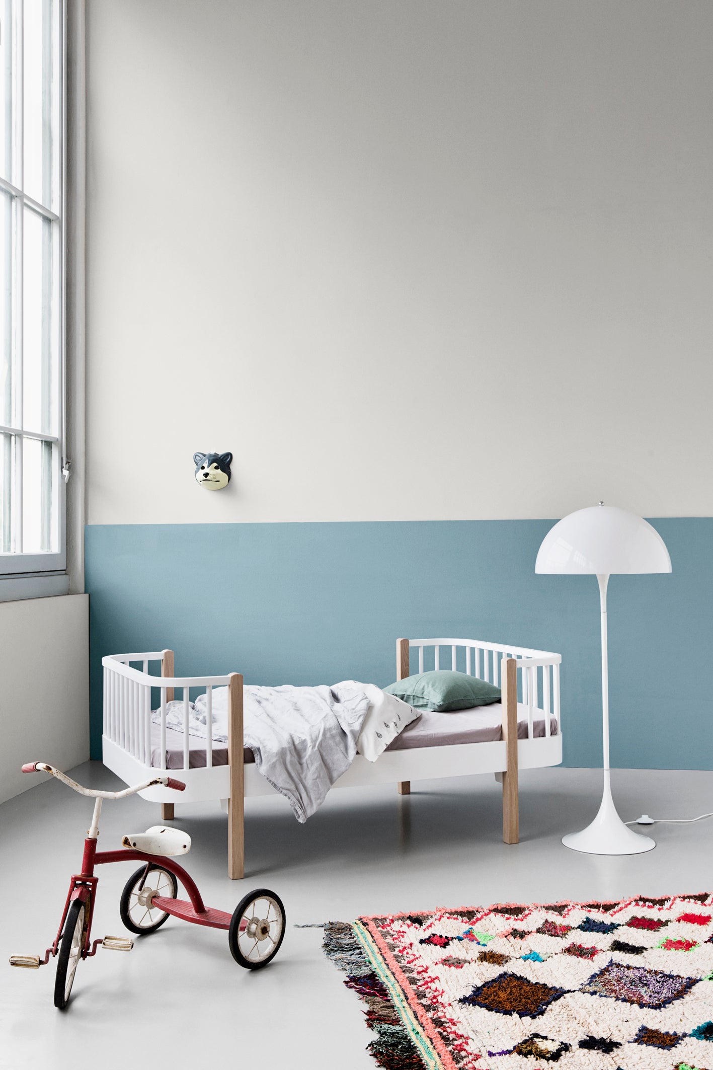Oliver Furniture Wood Original lit junior, 90 x 160 cm, blanc/chêne