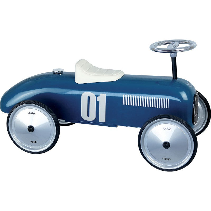 Vilac ride-on car blue petroleum