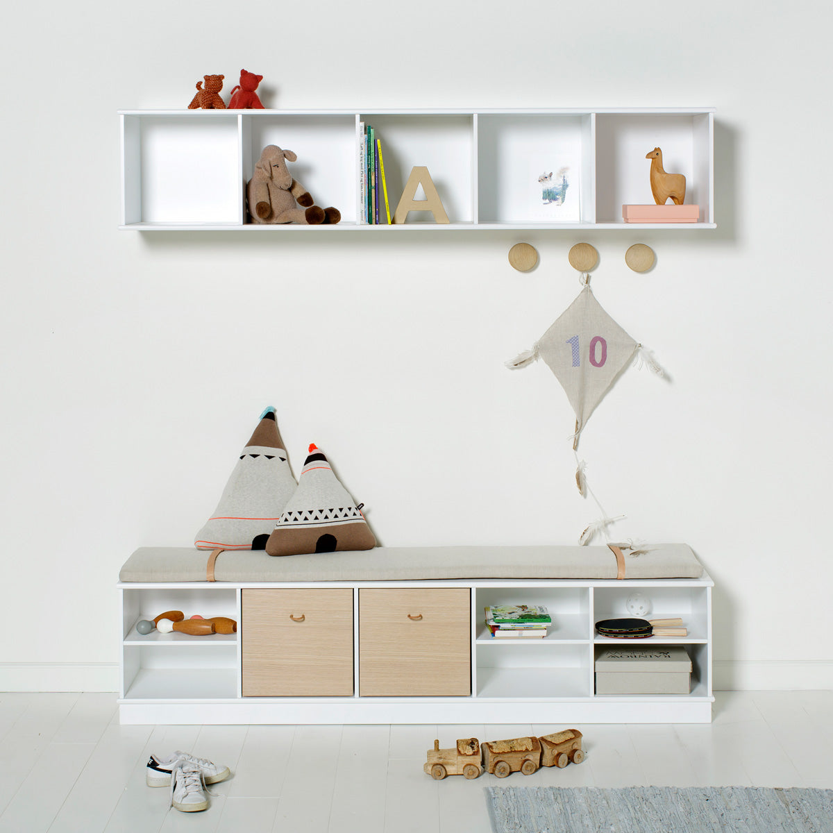 Oliver Furniture Wood Regal 5 x 1 horizontal